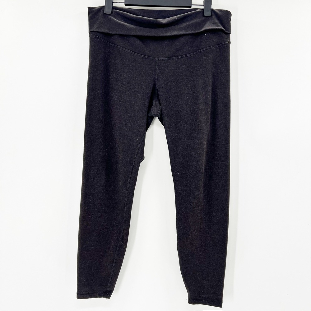 Old Navy Leggings Maternity M Black Good PowerChill Go-Dry High Rise Active